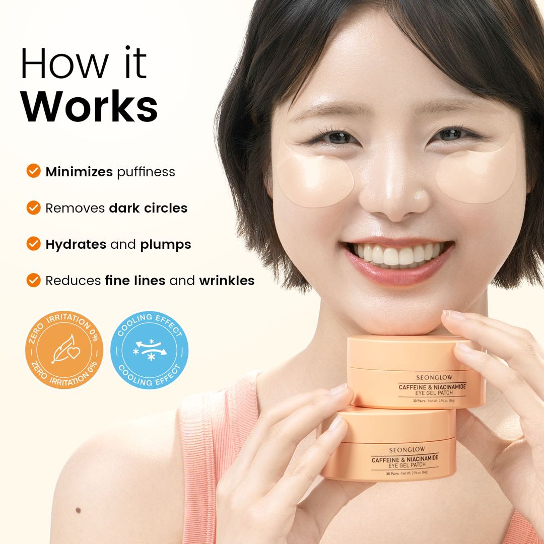 SEONGLOW Caffeine & Niacinamide Eye Gel Patch 30Pairs