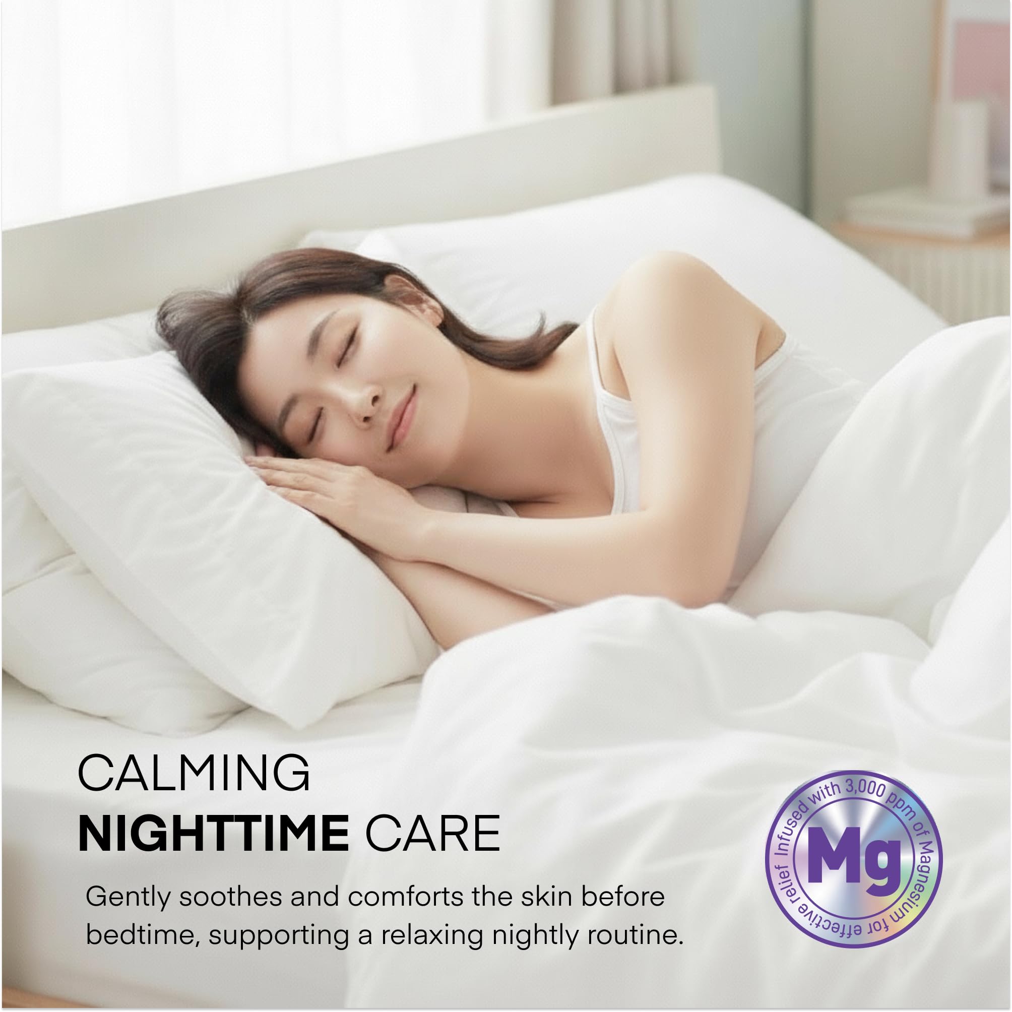 Magnesium Cream for Sleep & Leg Cramps: Fast-Absorbing Lotion with Lavender & Shea Butter, promotes relaxation for kids and adults, 4.06 Fl Oz – Made in Korea