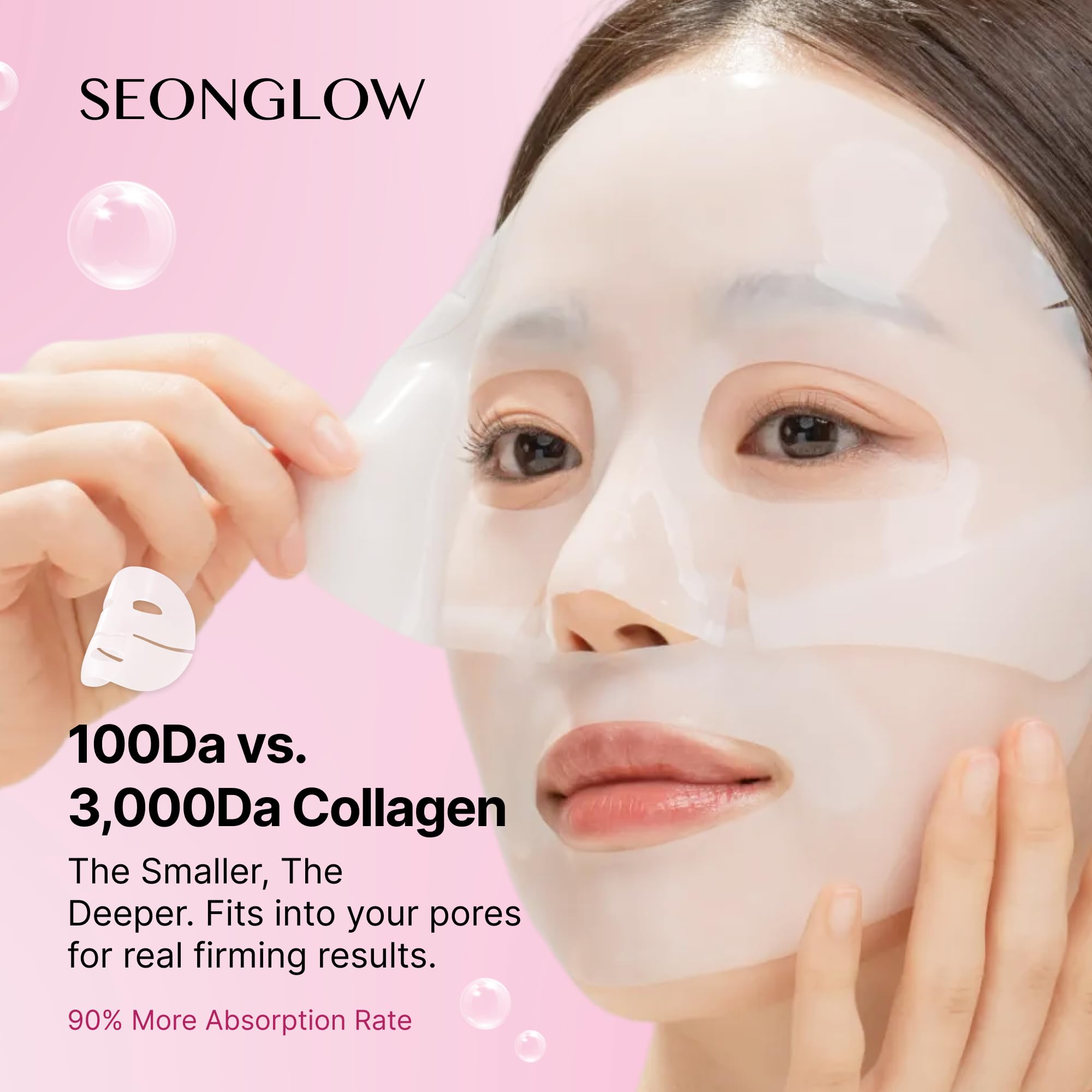 Seonglow Collagen Hydration Mask – Deep Moisture & Firming Care (4 Sheets)