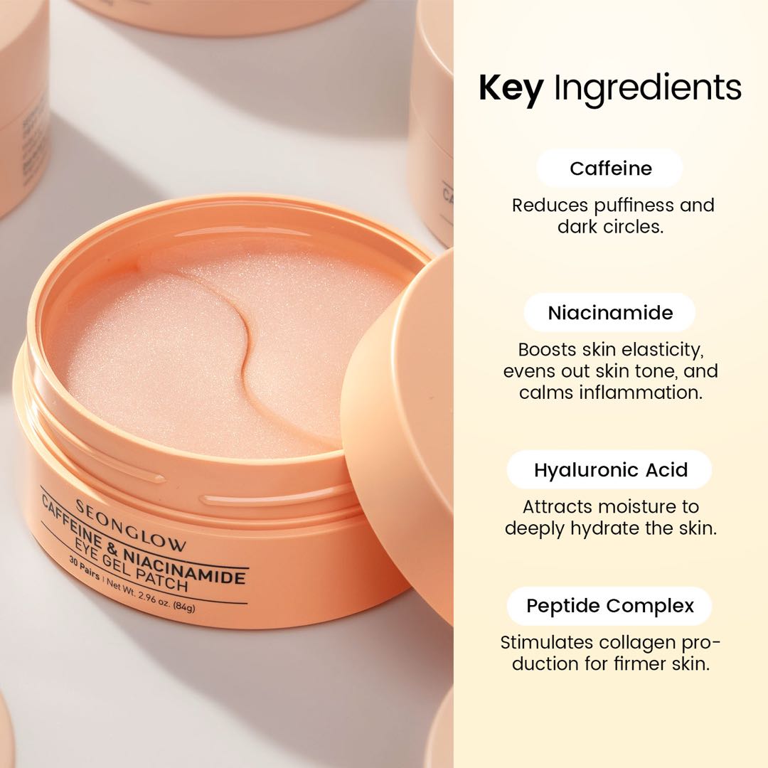 SEONGLOW Caffeine &amp; Niacinamide Eye Gel Patch 30Pairs