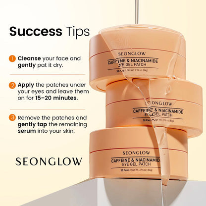 SEONGLOW Caffeine &amp; Niacinamide Eye Gel Patch 30Pairs
