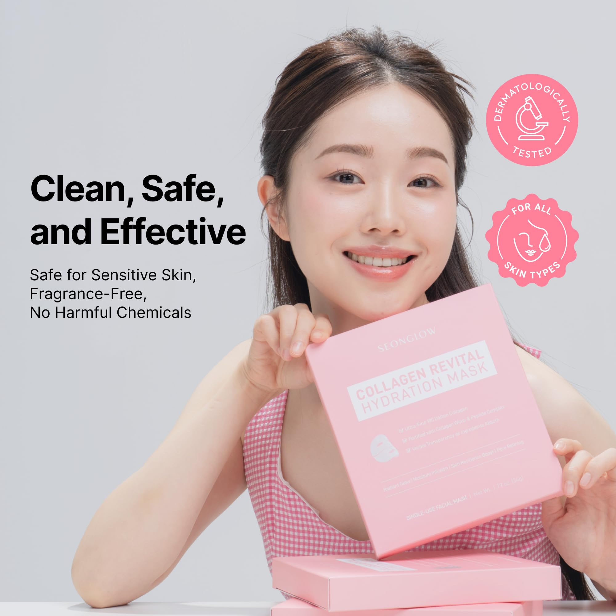 Seonglow Collagen Hydration Mask – Deep Moisture &amp; Firming Care (4 Sheets)